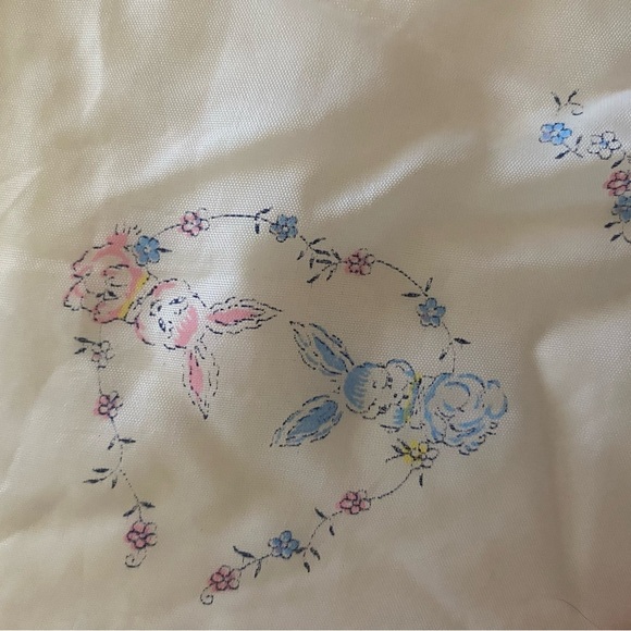 Vintage 70s Baby’s unisex dressing gown robe house coat & blanket bunny print - Picture 12 of 12